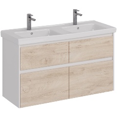 Изображение товара Тумба Lemark COMBI 125 см под 2 раковины с 4 ящиками