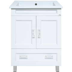 Изображение товара Тумба с раковиной MISTY Дива 85 белая деревянная мебель для ванной