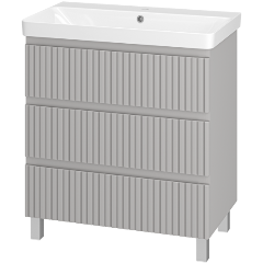Изображение товара Тумба напольная BREVITA VICTORY - 80 с 3 ящ. серый + раковина
