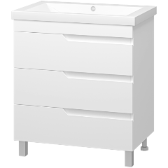 Изображение товара Тумба напольная MISTY Софт - 75 с 3 ящиками и раковиной