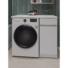 Изображение товара Тумба напольная с правой раковиной Orange Sistema STK-40TUW+RAR 100 см под стиральную машину, белый