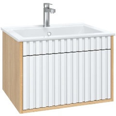 Изображение товара Тумба Onika Дайлер 60 подвесная белая/дуб сонома