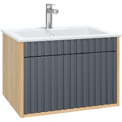 Изображение товара Тумба Onika Дайлер 60 подвесная графит/дуб сонома