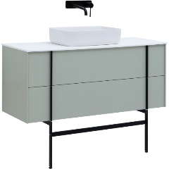 Изображение товара Тумба под раковину ALLEN BRAU REALITY 121 с металлическими ручками и системой организации