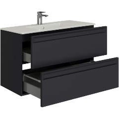 Изображение товара Тумба под раковину ALLEN BRAU ECLIPSE 2.0 антрацит мат 100 см