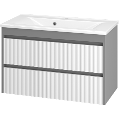 Изображение товара Тумба под раковину BREVITA Balaton 90 подвесная (белая, серая)