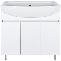 Изображение товара Тумба под раковину MISTY Амур 80 белая, современная мебель для ванной комнаты