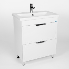 Изображение товара Тумба под раковину VIANT Лима COMO 70 2 ящика белая 65.5х42.5х72 см