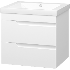 Изображение товара Тумба подвесная MISTY Софт - 60 с 2 ящ.эмаль + раковина