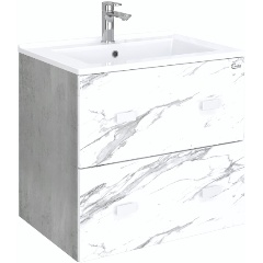 Изображение товара Подвесная тумба под раковину Onika МАРБЛ 65.13 серый бетон/мрамор