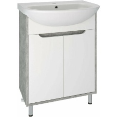 Изображение товара Тумба под раковину Руно Runo Эко 60 серый бетон под умывальник Уют 60