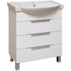 Изображение товара Тумба под умывальник Runo Верона 65 белая напольная с ящиками