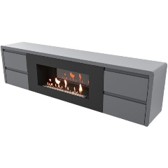 Изображение товара Тумба с биокамином Firelight BFP/P-1700 lux графит