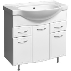 Изображение товара Тумба STELLA POLAR Концепт 90 2 ящ, напольная белая