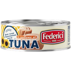 Изображение товара Тунец FEDERICI в подсолнечном масле 160 г
