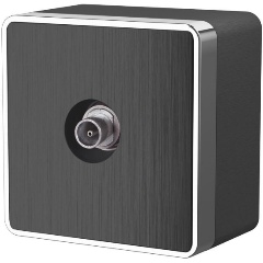 Изображение товара ТВ-розетка оконечная Werkel Gallant графит рифленый W5083004 4690389164736