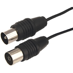 Изображение товара Кабель антенный REXANT ТВ гнездо - ТВ штекер, черный, длина 3 м