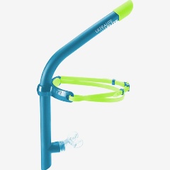 Изображение товара Трубка для плавания TYR Ultralite Snorkel Elite голубая легкая и компактная