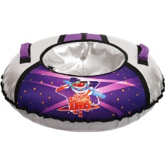 Изображение товара Тюбинг Nika ТБ1КР-85 С Пришельцами, 85 см, фиолетовый/серебристый