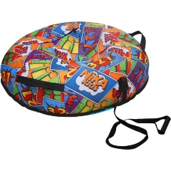 Изображение товара Яркий детский тюбинг Nika ТБ5К-80 в стиле комиксов для зимних развлечений