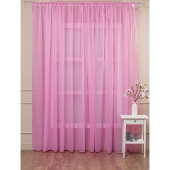 Изображение товара Тюль Amore Mio однотонный, розовый, 600х270 (10726)