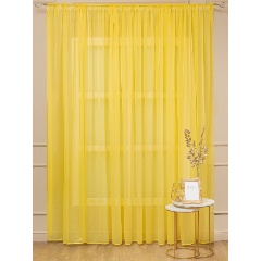 Изображение товара Тюль Amore Mio однотонный вуаль, желтый, 600х270 (10724)