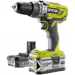 Изображение товара Аккумуляторная ударная дрель-шуруповерт RYOBI ONE+ R18PD3-242S 18 В, 50 Нм, 2 скорости