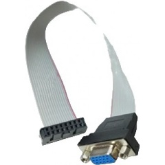 Изображение товара Удлинитель-адаптер KS-is KS-825S D-SUB, VGA 15 pin(F) - IDC 16 pin(F)