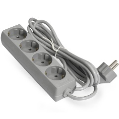 Изображение товара Удлинитель ExeGate ECE-4-1.8G (4 евророзетки, 1.8м, серый)