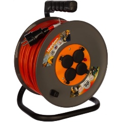 Изображение товара Удлинитель на катушке UNIVersal 4х50м с заземл. 16А IP44 ВЕМ-250 термо ПВС 3х2.5, 9634209