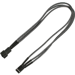Изображение товара Удлинитель Nanoxia 3-pin, 30sm, carbon (NX3PV3EC)