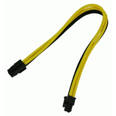 Изображение товара Удлинитель Nanoxia 4-pin P4, 30см, черный/желтый (NXP4V3ESG)