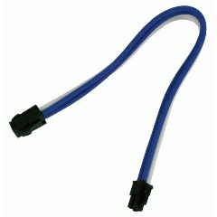 Изображение товара Удлинитель Nanoxia 4-pin P4, 30см, синий/белый (NXP4V3EBW)