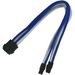 Изображение товара Удлинитель Nanoxia 8-pin EPS, 30см, синий/белый (NX8PV3EBW)