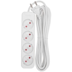 Изображение товара Удлинитель REXANT Standard 5 м с 4 евро-розетками и защитными шторками