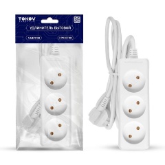 Изображение товара Удлинитель TOKOV ELECTRIC 3х5м без заземл. 10А 2х0.75, TKE-C01-BU3-5-075