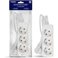 Изображение товара Удлинитель TOKOV ELECTRIC 3х5м с заземл. 16А 3х1, TKE-C01-BU3-5-1-Z