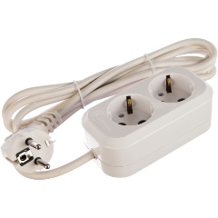 Изображение товара Удлинитель UNIVersal 2х2м с заземл. 16А IP20 Е-302 ПВС 3х1 АБС-пластик, 9631972