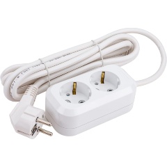 Изображение товара Удлинитель Universal 2х3м с заземл. IP20 Е-302А ПВС 3х1.5, 1718