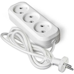 Изображение товара Удлинитель UNIVersal 3х3м без заземл. 10А IP20 Е-203 ПВС 2х0.75 АБС-пластик, 9631964