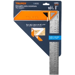 Изображение товара Угольник измерительный столяра TRUPER EC-10 14374, 10"