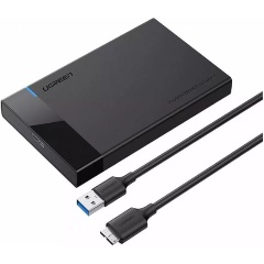 Изображение товара Внешний корпус UGREEN 2.5" SATA III. USB 3.0, черный (30848)