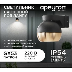 Изображение товара Уличный настенный светильник Apeyron Point 11-124