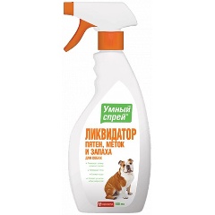 Изображение товара Спрей умный Apicenna Ликвидатор пятен, меток и запаха для собак, 500 мл
