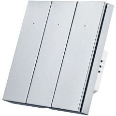 Изображение товара Умный Zigbee выключатель ROXIMO, трехкнопочный, платиновый, SZBTN01-3P