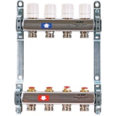 Изображение товара Коллекторная группа Uni-Fitt 1' х 3/4' - 5 контуров с регулировочными, термост. вентилями (451B4305)