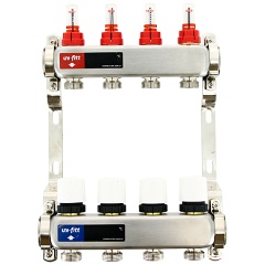 Изображение товара Коллекторная группа Uni-Fitt 1 х 3/4 с расходомерами и термостатическими вентилями