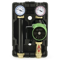 Изображение товара Насосно-смесительная группа Uni-fitt DN25, с термосмесителем, с насосом, SCP 25/60 180, в теплоизоляции