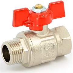 Изображение товара Кран Uni-Fitt НВ 1/2" ETALON полнопроходной, бабочка