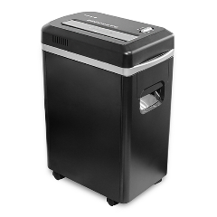 Изображение товара Уничтожитель документов ГЕЛЕОС УМ22-5, секретность DIN P-5, фрагменты 2х8 мм, 9 листов, объем 22 л, CD/пл.карты/скобы